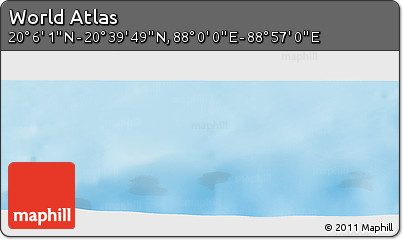 Physical Panoramic Map of the Area around 20° 22' 55" N, 88° 28' 29" E