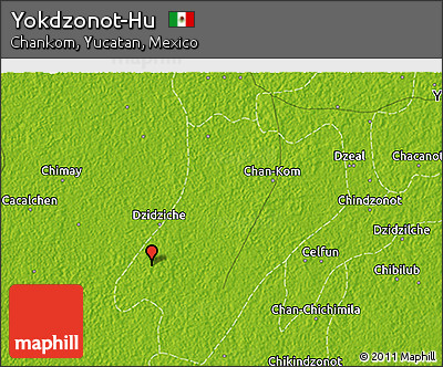 Physical 3D Map of Yokdzonot-Hu