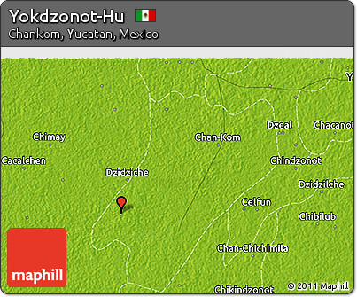 Physical 3D Map of Yokdzonot-Hu