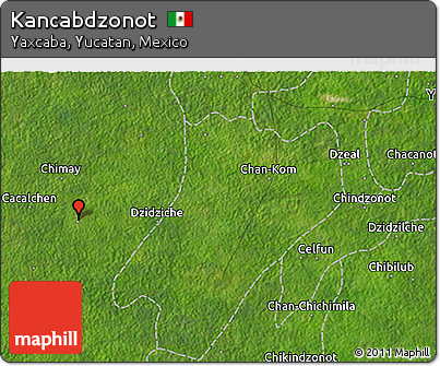 Satellite 3D Map of Kancabdzonot