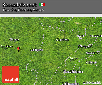 Satellite 3D Map of Kancabdzonot