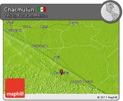 Physical 3D Map of Chacmulún