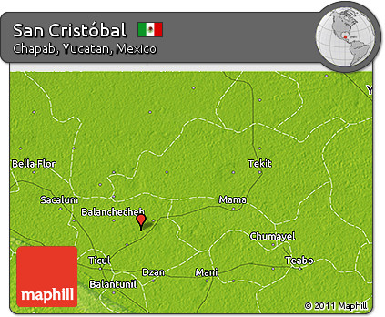 Physical 3D Map of San Cristóbal