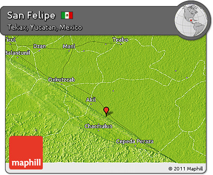 Physical 3D Map of San Felipe