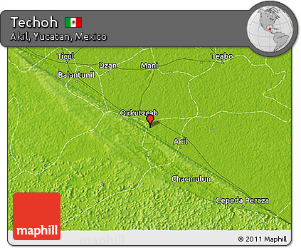 Physical 3D Map of Techoh