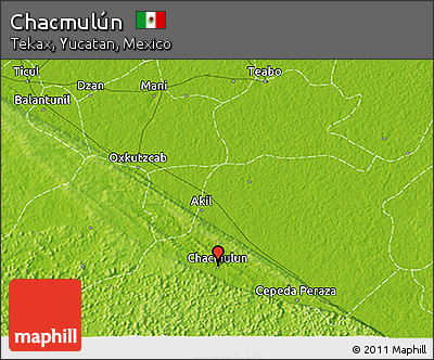 Physical 3D Map of Chacmulún