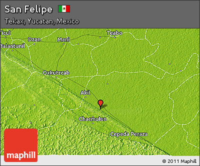 Physical 3D Map of San Felipe
