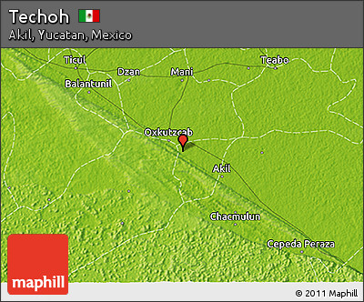 Physical 3D Map of Techoh