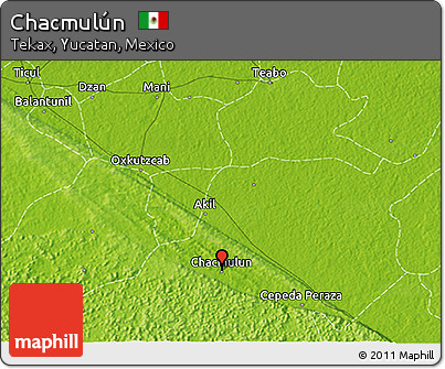 Physical 3D Map of Chacmulún