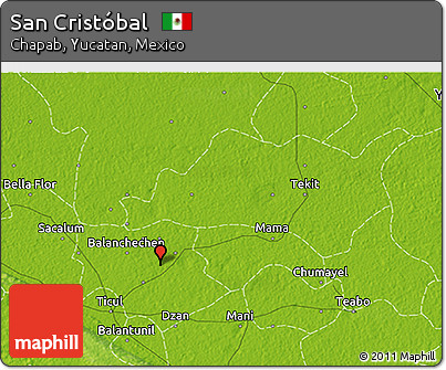 Physical 3D Map of San Cristóbal