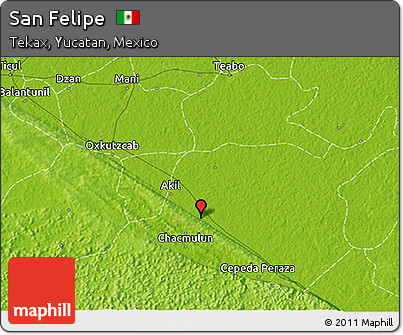Physical 3D Map of San Felipe