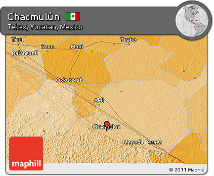 Political 3D Map of Chacmulún