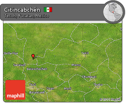 Satellite 3D Map of Citincabchén