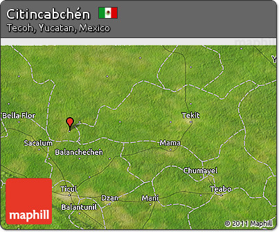 Satellite 3D Map of Citincabchén