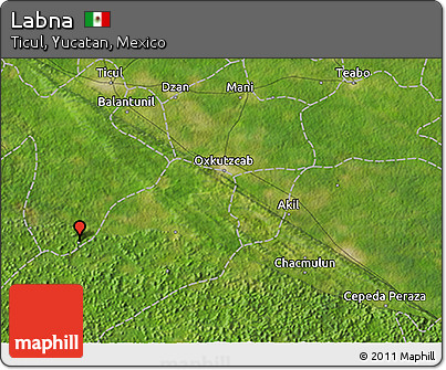 Satellite 3D Map of Labna