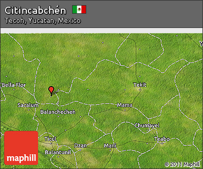 Satellite 3D Map of Citincabchén