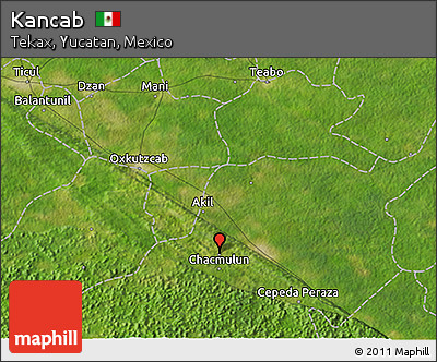 Satellite 3D Map of Kancab