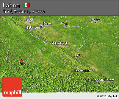 Satellite 3D Map of Labna
