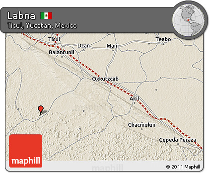 Shaded Relief 3D Map of Labna