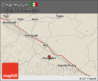 Shaded Relief 3D Map of Chacmulún