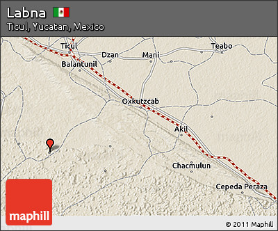 Shaded Relief 3D Map of Labna