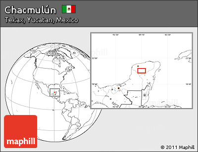 Blank Location Map of Chacmulún