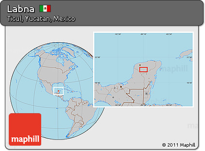 Gray Location Map of Labna