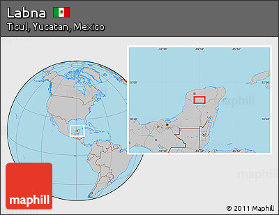Gray Location Map of Labna