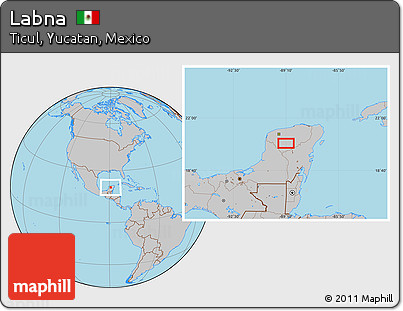 Gray Location Map of Labna