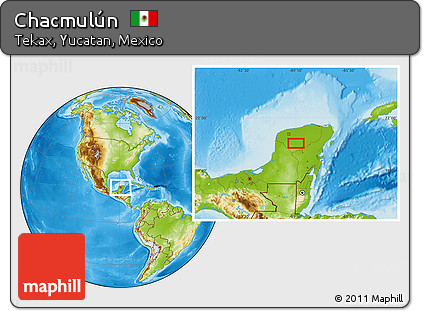 Physical Location Map of Chacmulún