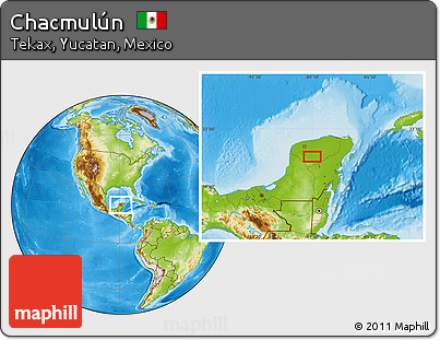 Physical Location Map of Chacmulún