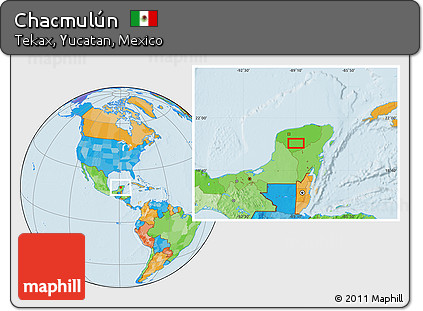Political Location Map of Chacmulún