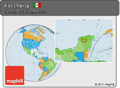 Political Location Map of Xoccheilá