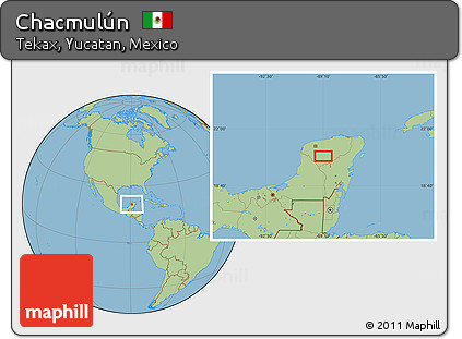Savanna Style Location Map of Chacmulún