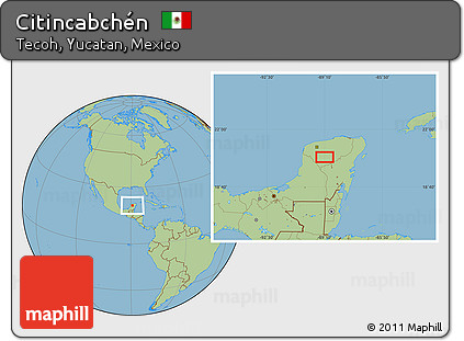 Savanna Style Location Map of Citincabchén