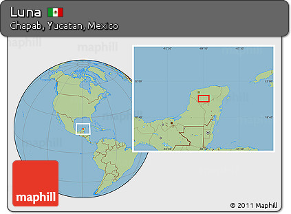Savanna Style Location Map of Luna