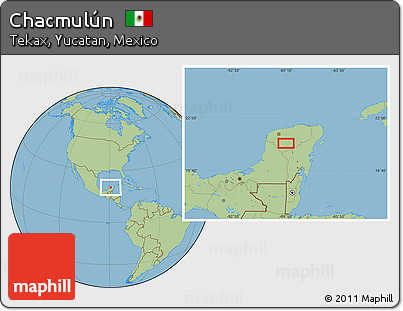 Savanna Style Location Map of Chacmulún