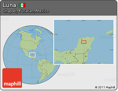 Savanna Style Location Map of Luna