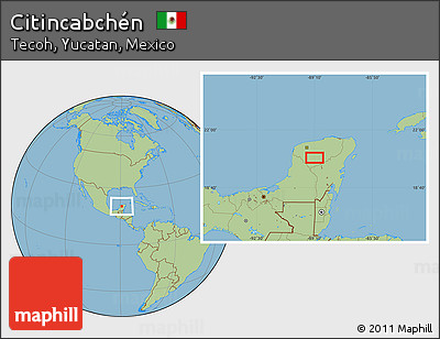 Savanna Style Location Map of Citincabchén