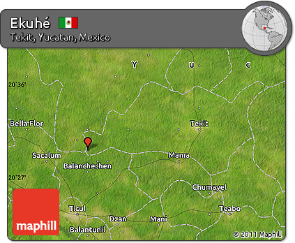 Satellite Map of Ekuhé