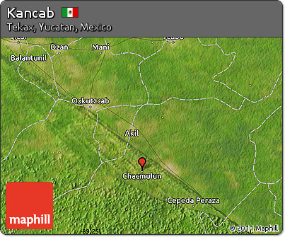 Satellite Map of Kancab