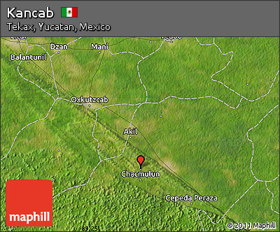 Satellite Map of Kancab