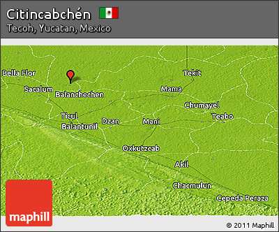 Physical Panoramic Map of Citincabchén