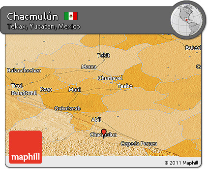 Political Panoramic Map of Chacmulún