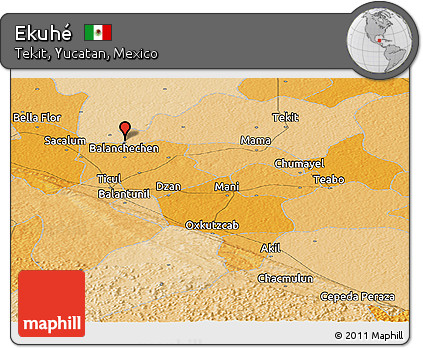 Political Panoramic Map of Ekuhé