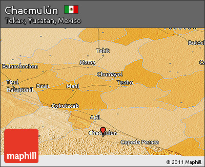 Political Panoramic Map of Chacmulún