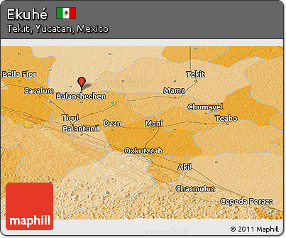 Political Panoramic Map of Ekuhé