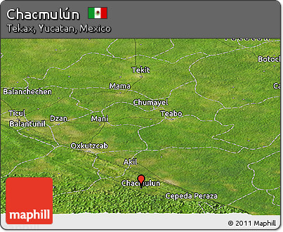 Satellite Panoramic Map of Chacmulún