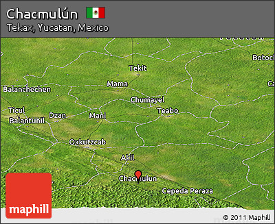 Satellite Panoramic Map of Chacmulún