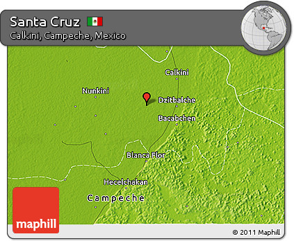 Physical 3D Map of Santa Cruz